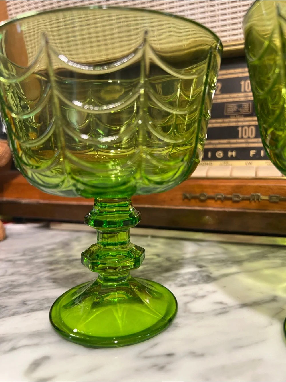 ✨NEW💚Target Bullseye Playground 2026 Halloween Green Glass Goblet Stemware Set🥂